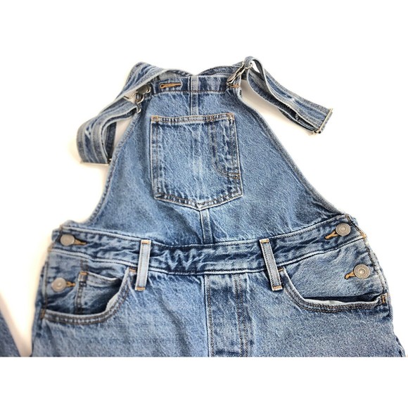 Vintage Levi’s womens denim overalls Bibs size Small light blue denim wash - Picture 4 of 10